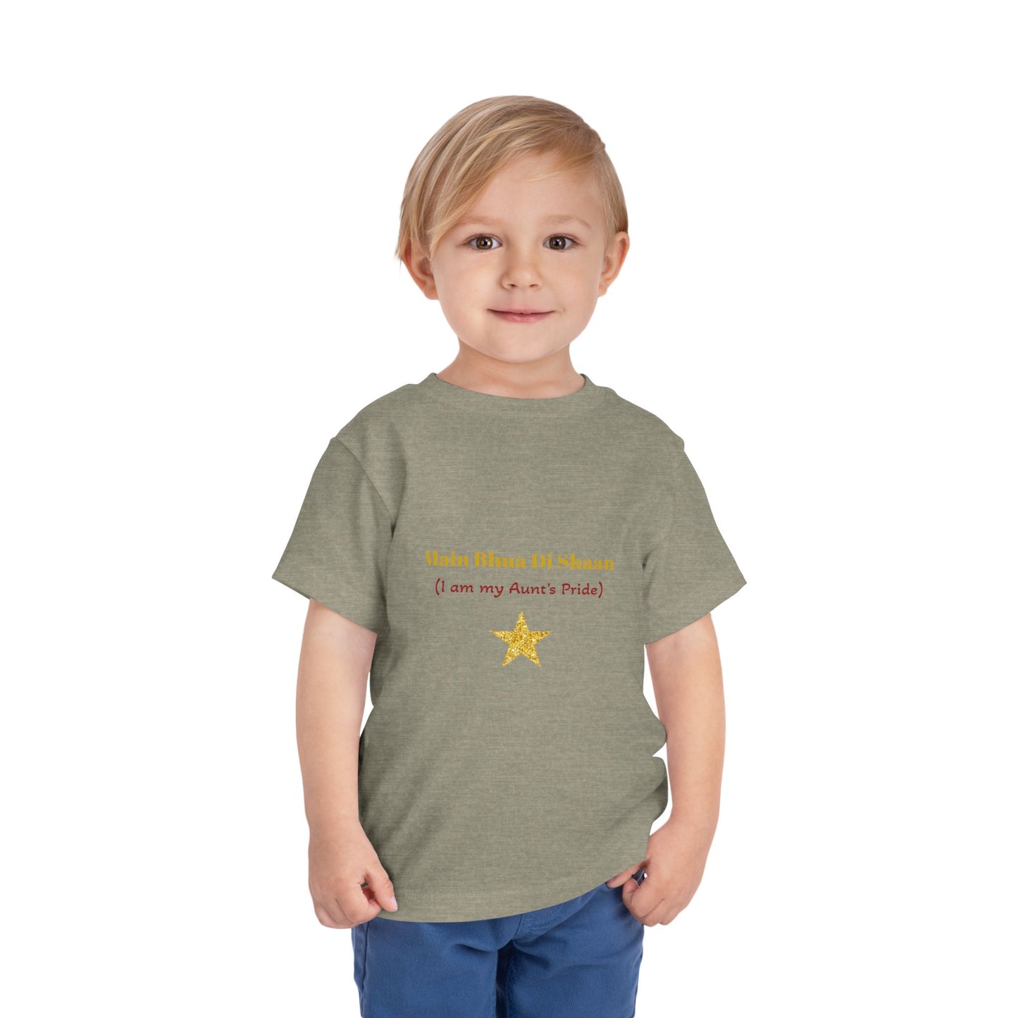 Main Bhua Di Shaan" Toddler Tee with Colorful Balloons – A Celebration of Family Pride for Special Moments