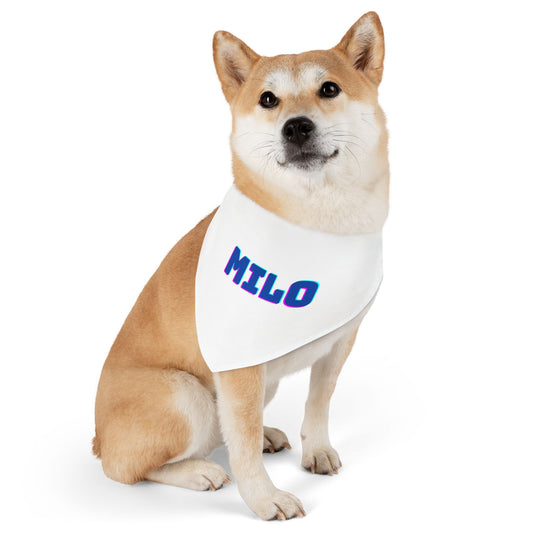 Custom Pet Name Bandana – Unique Collar for Your Furbaby | Milo