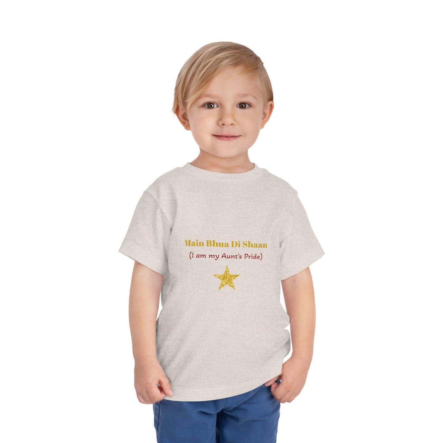 Main Bhua Di Shaan" Toddler Tee with Colorful Balloons – A Celebration of Family Pride for Special Moments