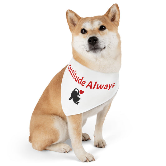 Cattitude Always – Pet Bandana Collar (For Cats & Dogs)