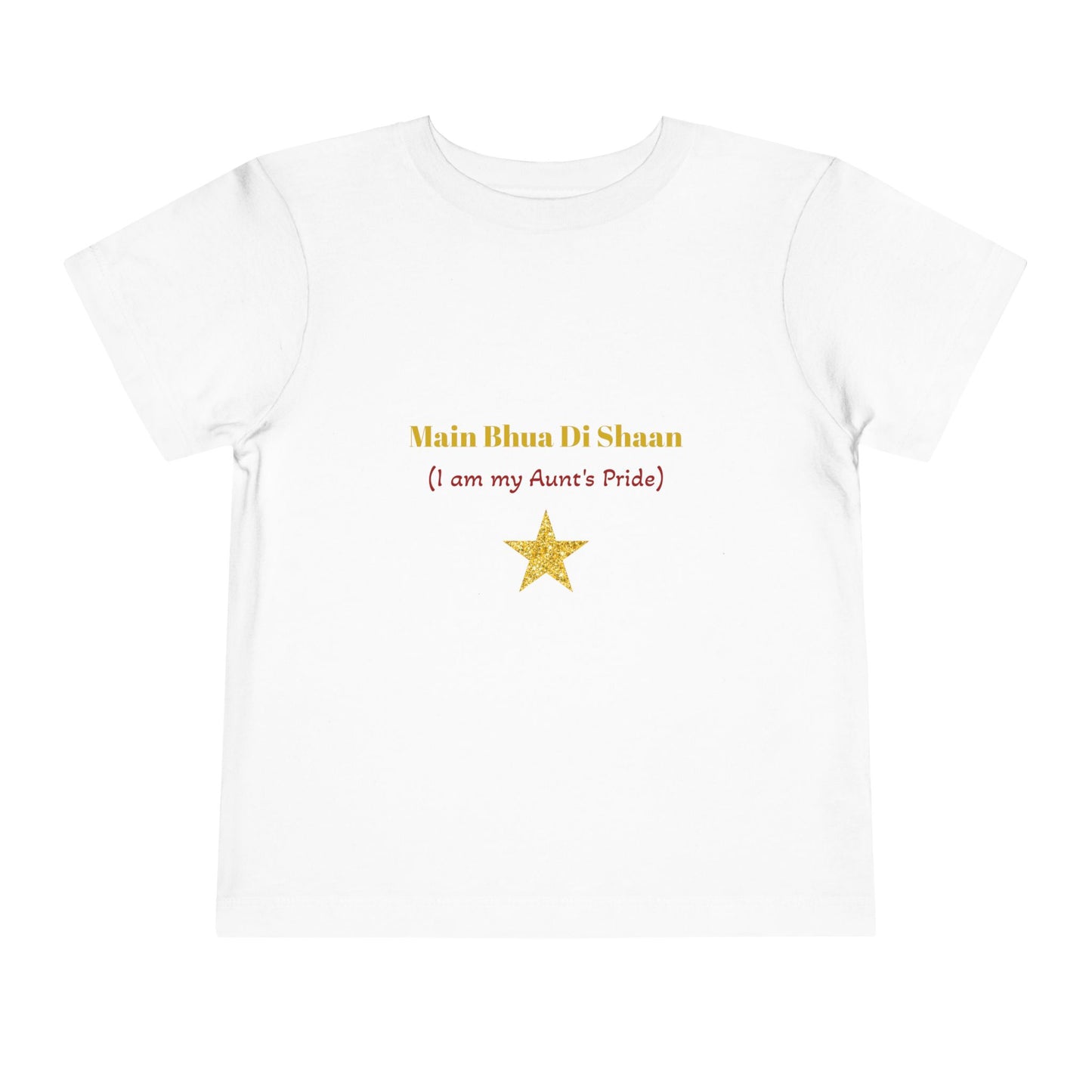 Main Bhua Di Shaan" Toddler Tee with Colorful Balloons – A Celebration of Family Pride for Special Moments