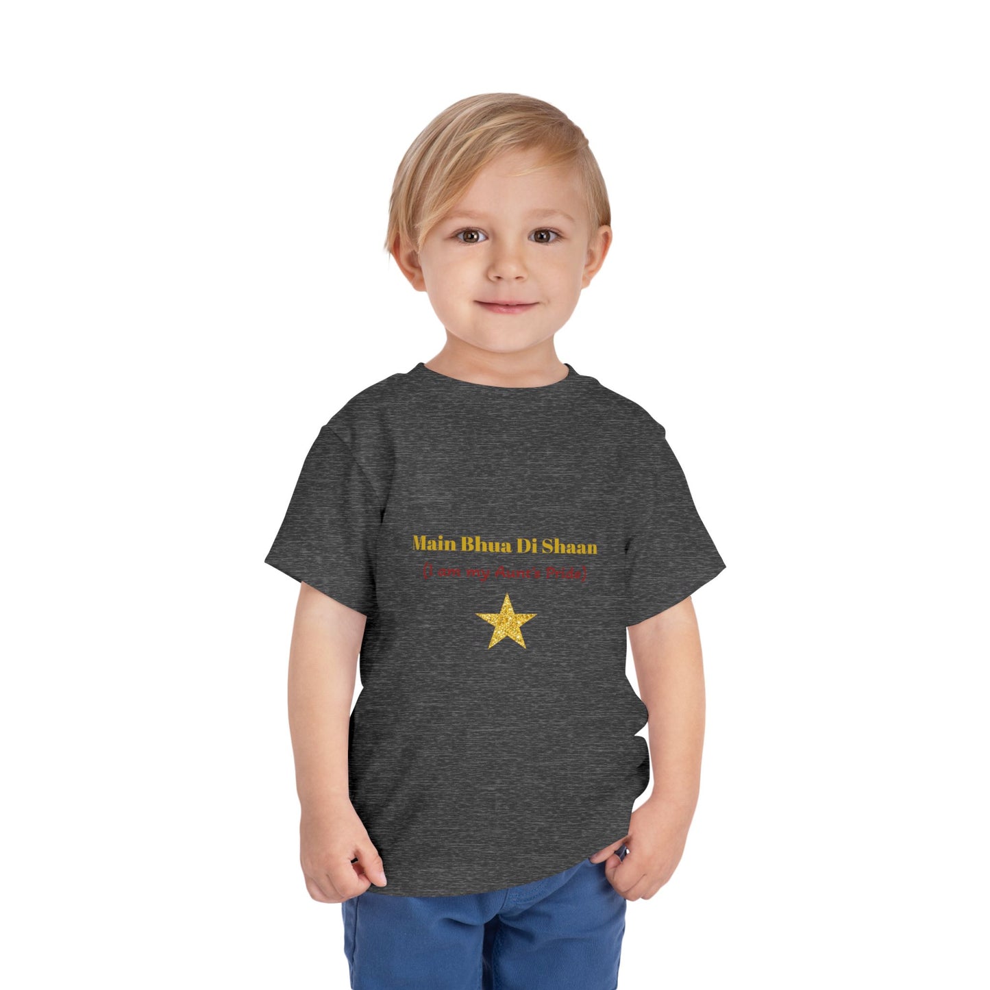 Main Bhua Di Shaan" Toddler Tee with Colorful Balloons – A Celebration of Family Pride for Special Moments