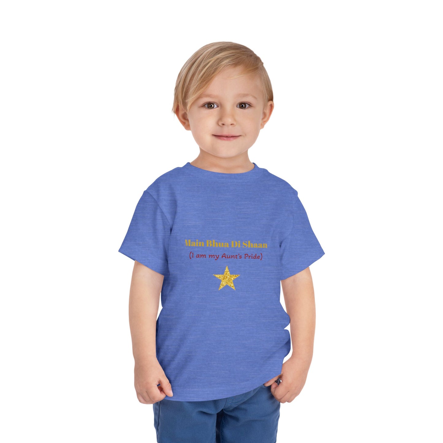 Main Bhua Di Shaan" Toddler Tee with Colorful Balloons – A Celebration of Family Pride for Special Moments